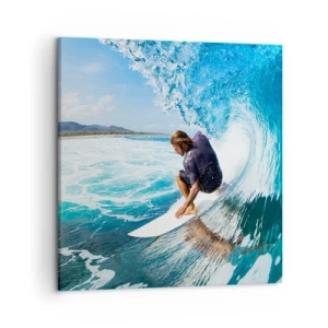Obraz na płótnie - Tańczący z falami - 50x50 cm