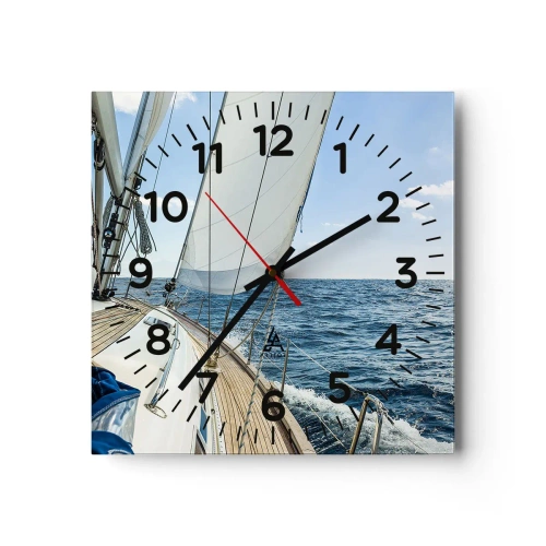 Zegar ścienny - Ahoj, przygodo - 40x40 cm