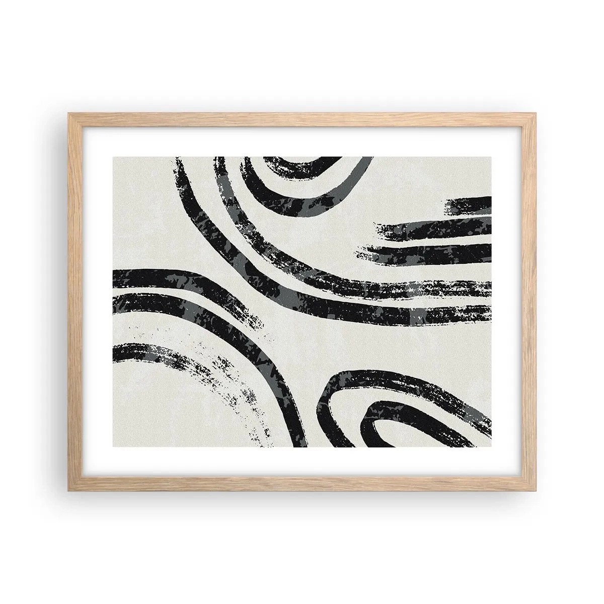 Plakat w ramie jasny dąb - W pół zatrzymany - 50x40 cm