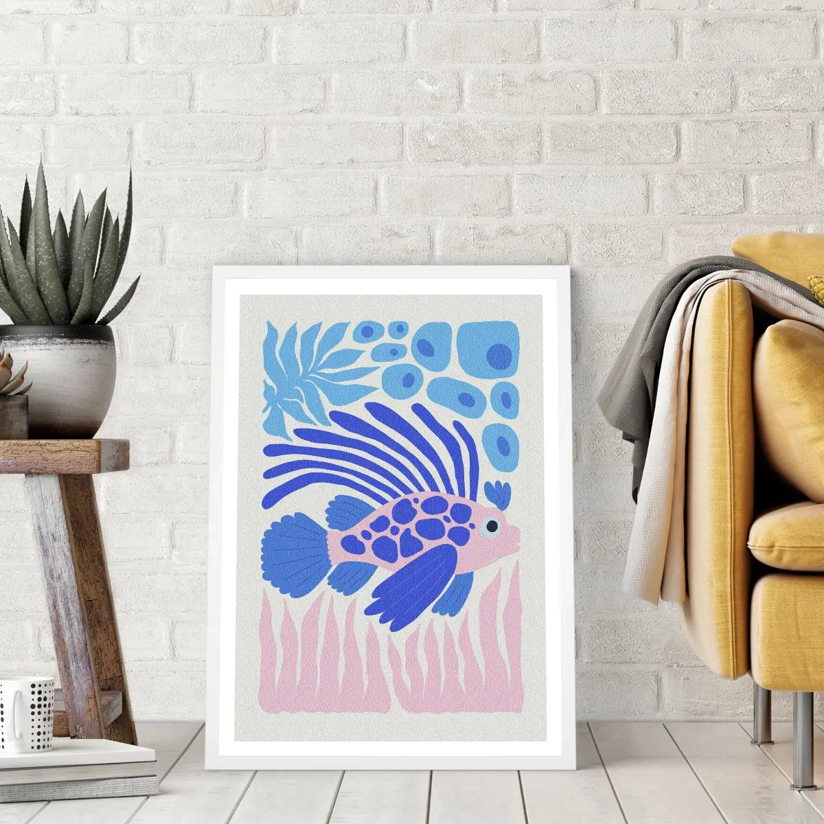 Plakat w białej ramie - W swoim żywiole - 40x50 cm