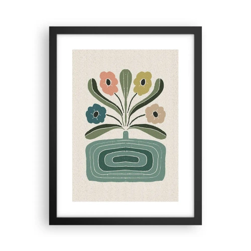 Plakat w czarnej ramie - Bukiet symetryczny - 30x40 cm