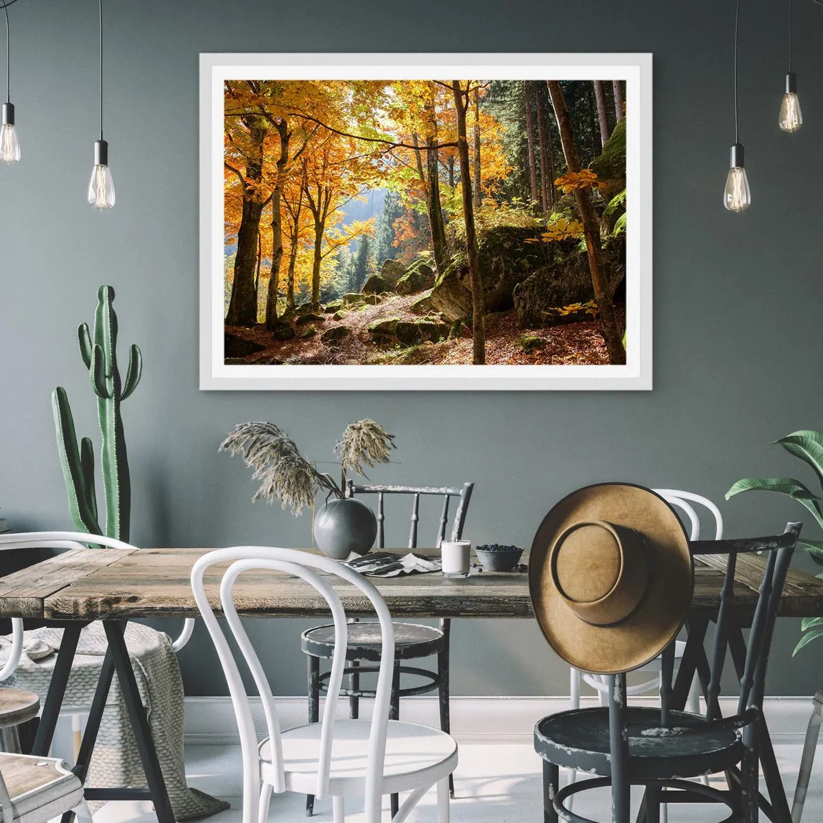 Plakat w białej ramie - Czas na odpoczynek - 40x30 cm