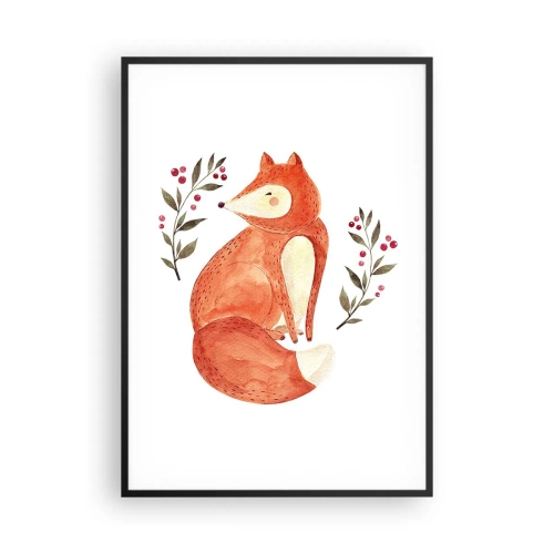 Plakat w czarnej ramie - Mały rudzielec - 70x100 cm