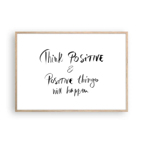 Plakat w ramie jasny dąb - Jak żyć? - 100x70 cm