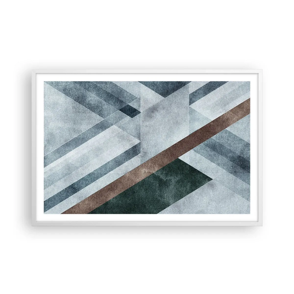 Plakat w białej ramie - Wyszukana elegancja geometrii - 91x61 cm