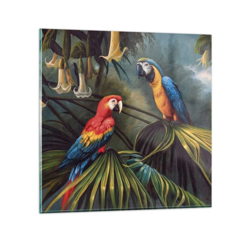 Obraz na szkle - Romantyzm w tropikach - 70x70 cm