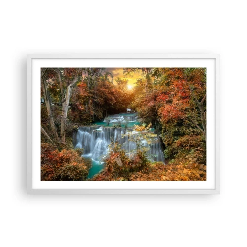 Plakat w białej ramie - Ukryty skarb lasu - 70x50 cm