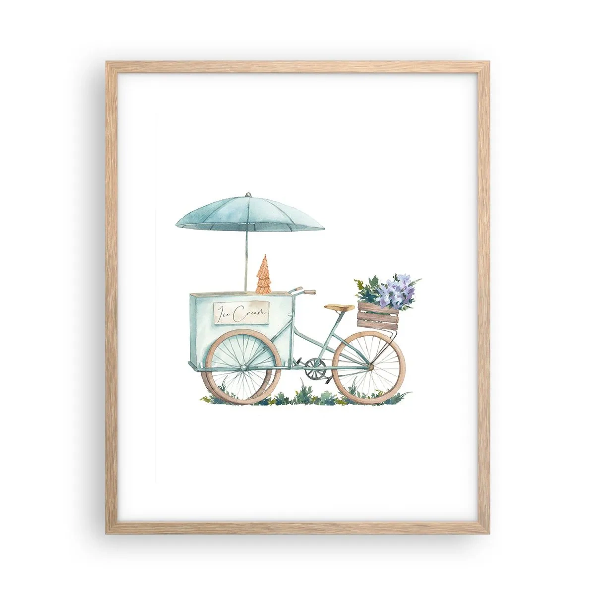 Plakat w ramie jasny dąb - Słodkie wspomnienie lata - 40x50 cm