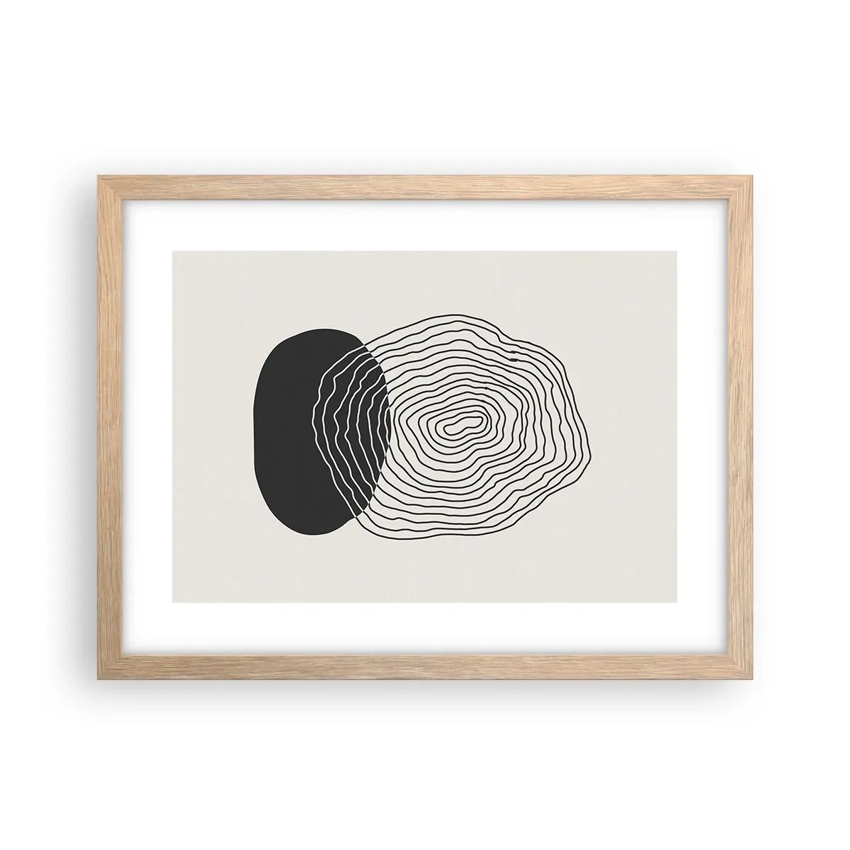 Plakat w ramie jasny dąb - Trwanie i drganie - 40x30 cm