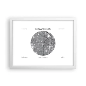 Plakat w białej ramie - Anatomia Los Angeles - 40x30 cm