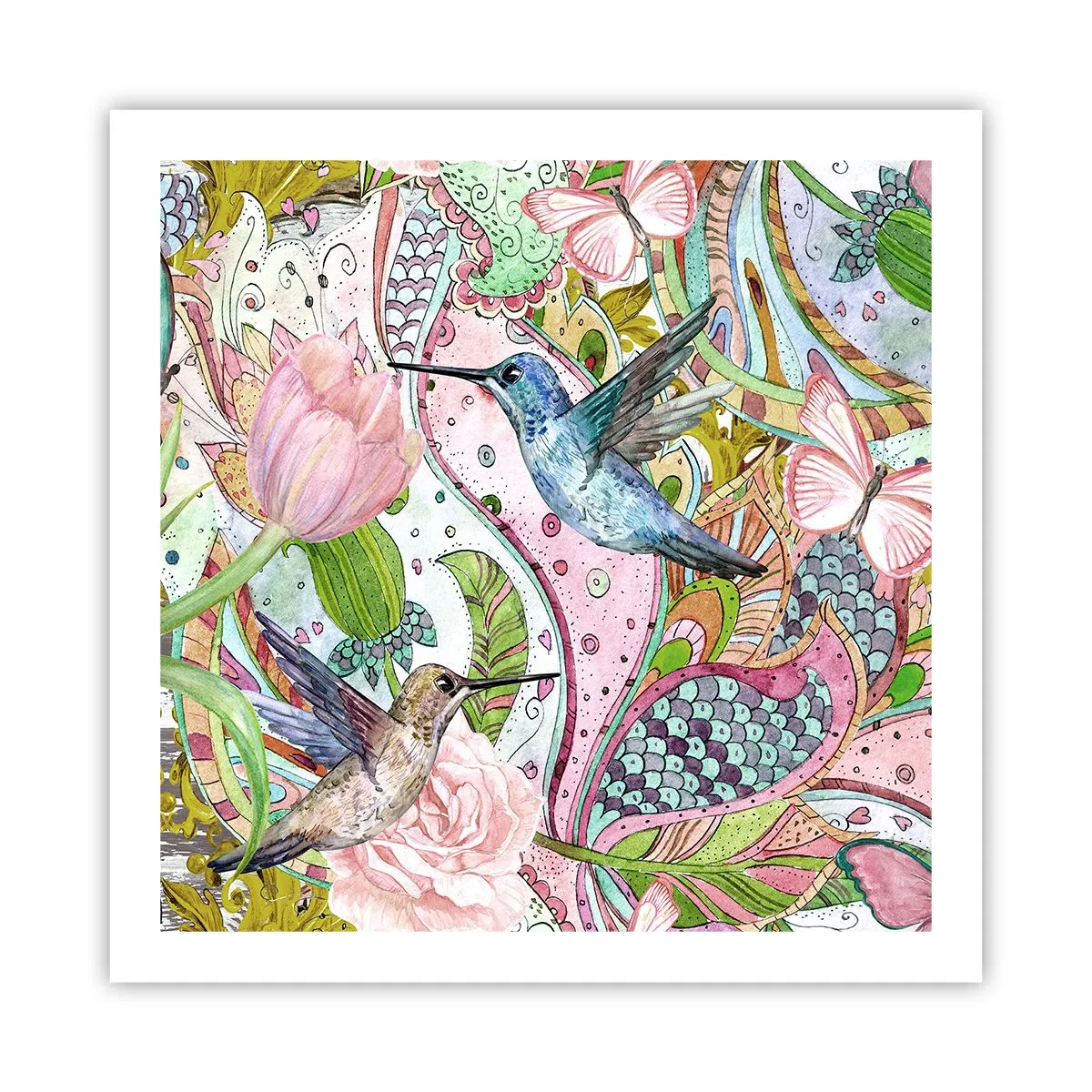 Plakat - Wplątane w pnączach - 60x60 cm