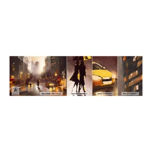 Fototapeta Próbka Samoprzylepna Deluxe Sticker - W światłach Nowego Jorku - Nowy Jork, Manhattan, Architektura - 100x30 cm