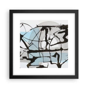 Plakat w czarnej ramie - Mimo wszystko błękitny - 30x30 cm