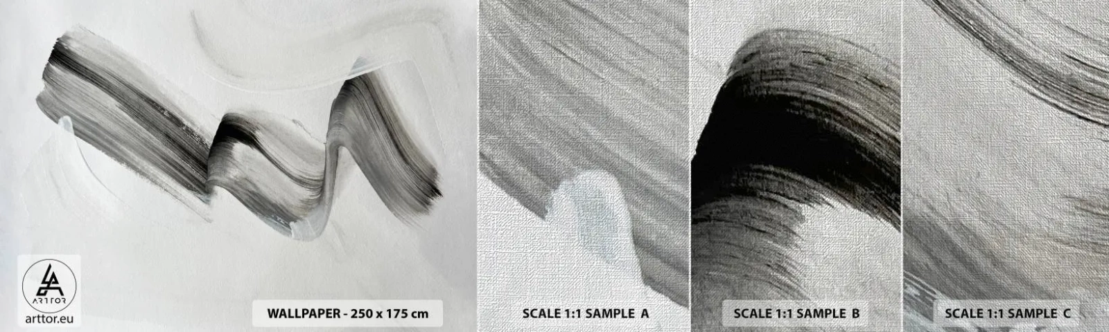 Fototapeta Próbka Premium Canvas - Od niechcenia dla zabawy - Minimalizm, Abstrakcja, Pędzel - 100x30 cm