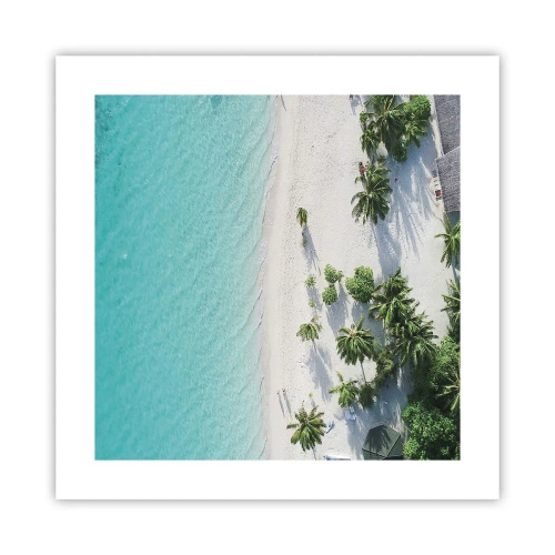 Plakat - Wakacje w raju - 40x40 cm