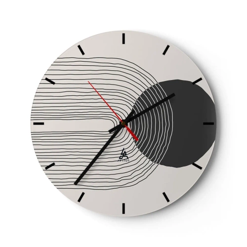 Zegar ścienny - Drżenie i pewność - 40x40 cm