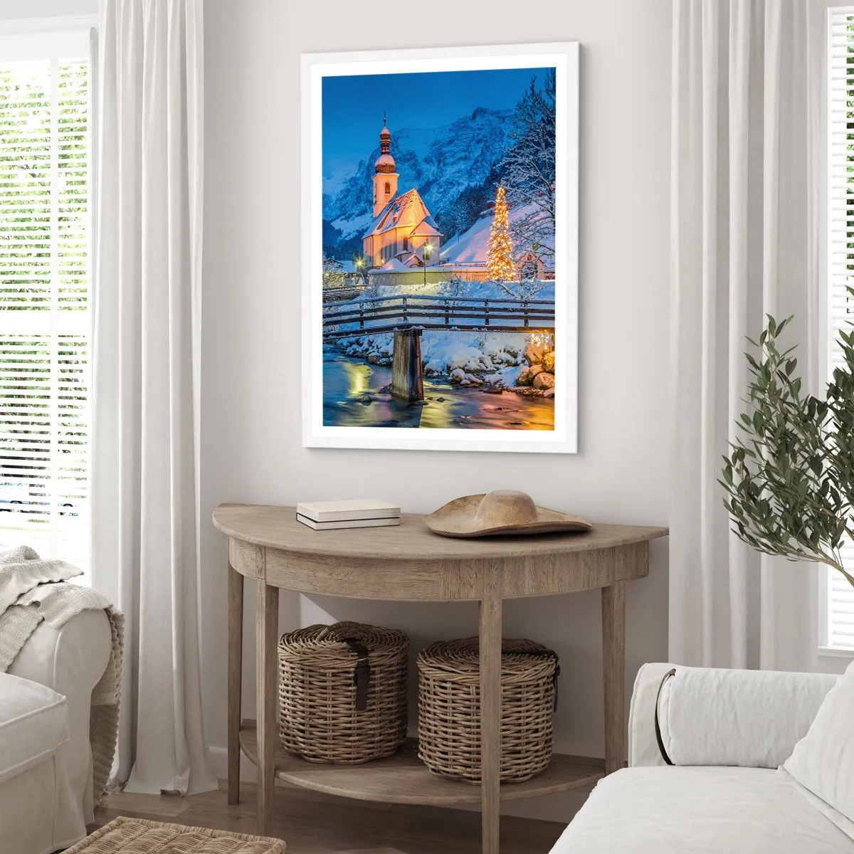 Plakat w białej ramie - Duch Świąt - 30x40 cm