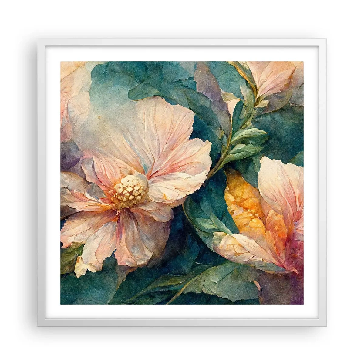Plakat w białej ramie - Sama subtelność - 60x60 cm