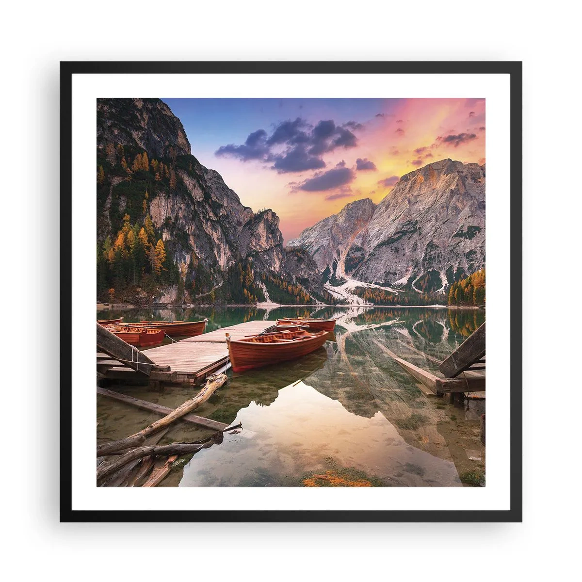 Plakat w czarnej ramie - Obietnica dnia - 60x60 cm