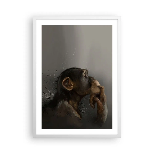 Plakat w białej ramie - Z pewnością myśliciel - 50x70 cm