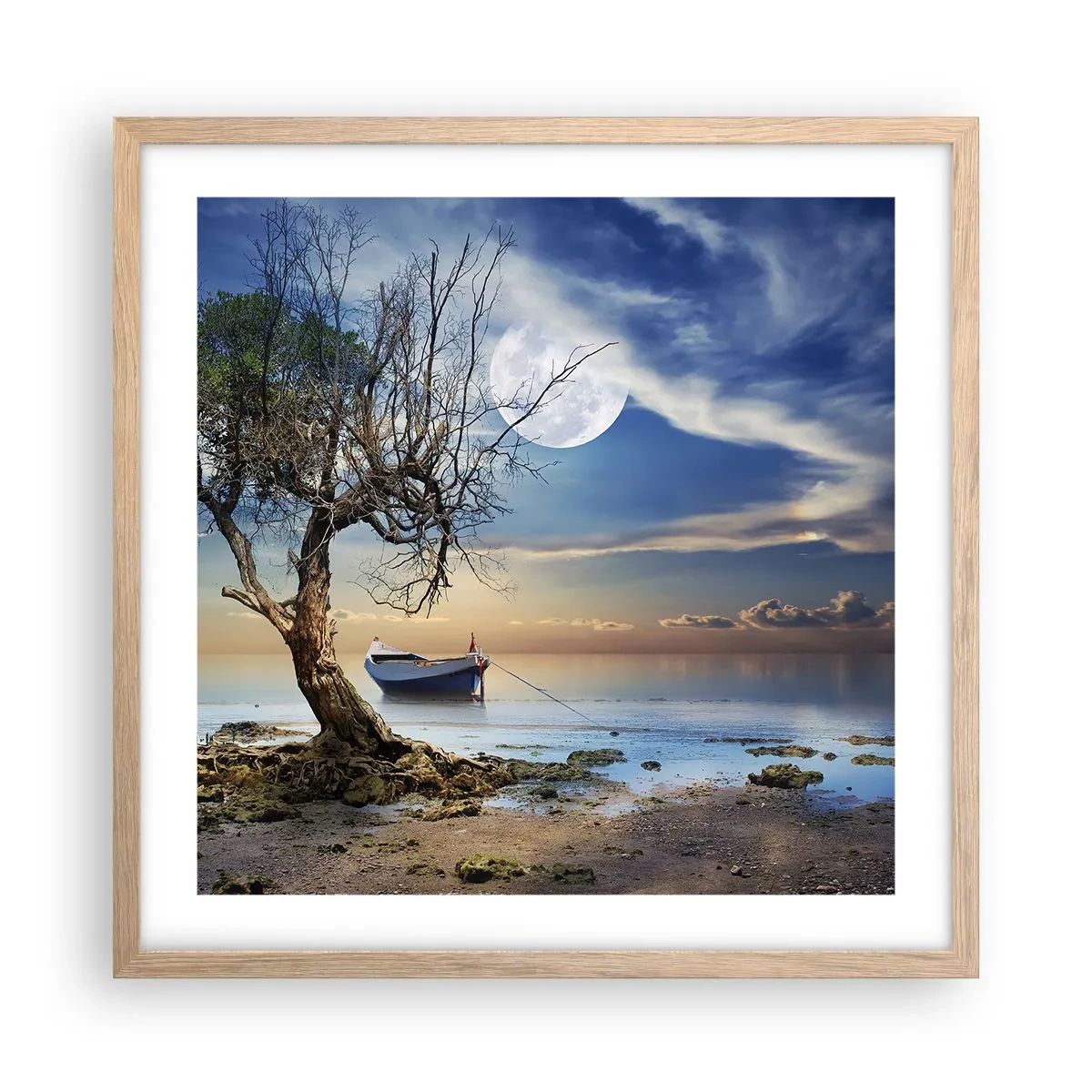 Plakat w ramie jasny dąb - To koniec czy początek? - 50x50 cm