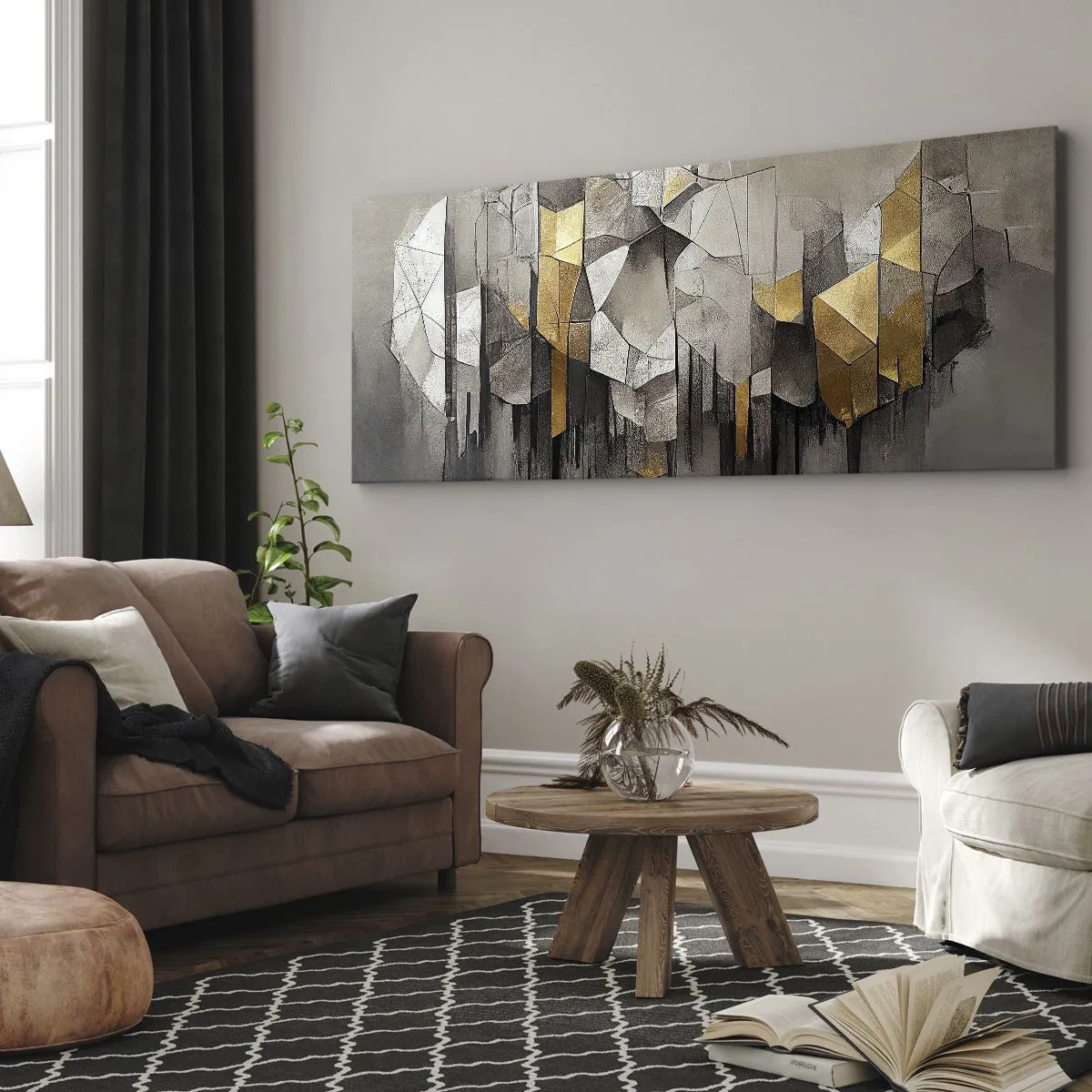Obraz na płótnie - Kompozycja z lodu i światła - 100x40 cm