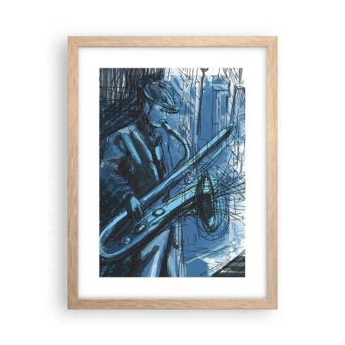 Plakat w ramie jasny dąb - Miejska rapsodia - 30x40 cm