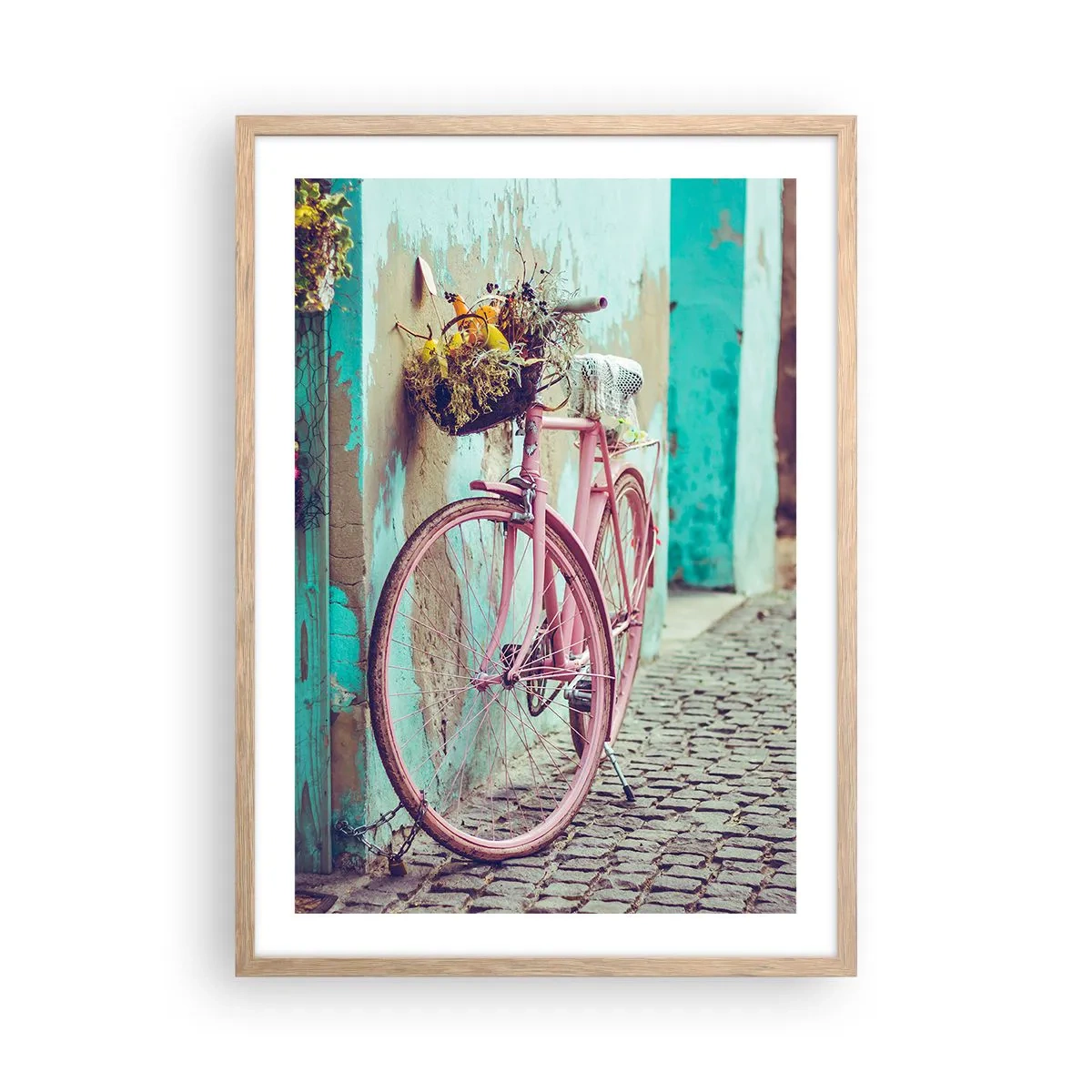 Plakat w ramie jasny dąb - Zaraz wracam - 50x70 cm