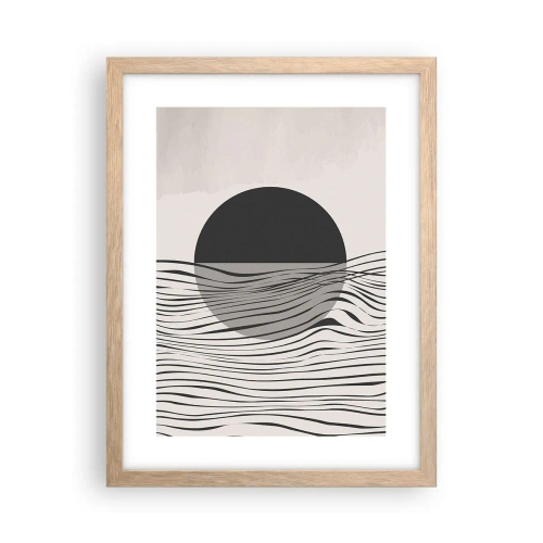 Plakat w ramie jasny dąb - Kompozycja połowiczna - 30x40 cm