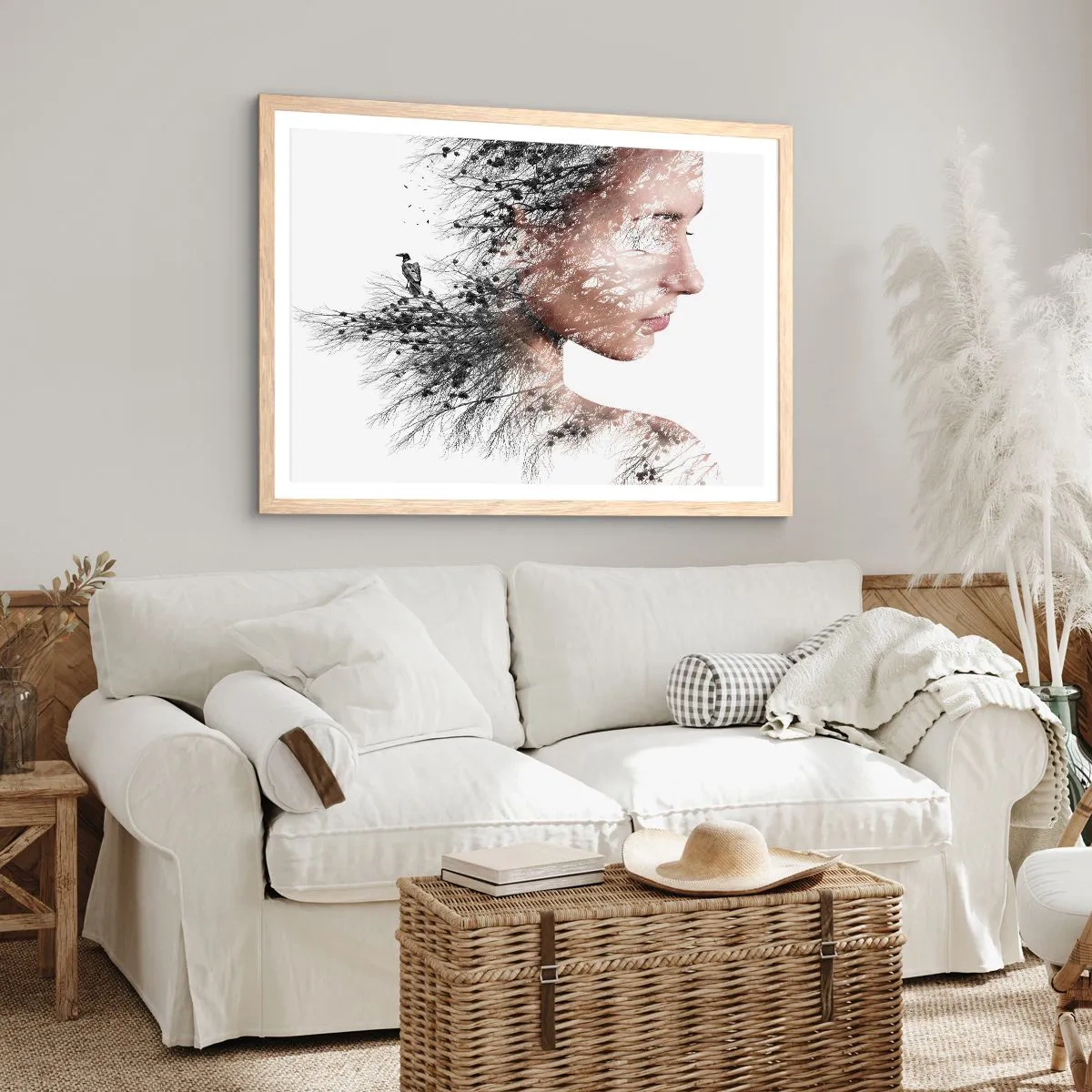 Plakat w ramie jasny dąb - Duch lasu - 70x50 cm