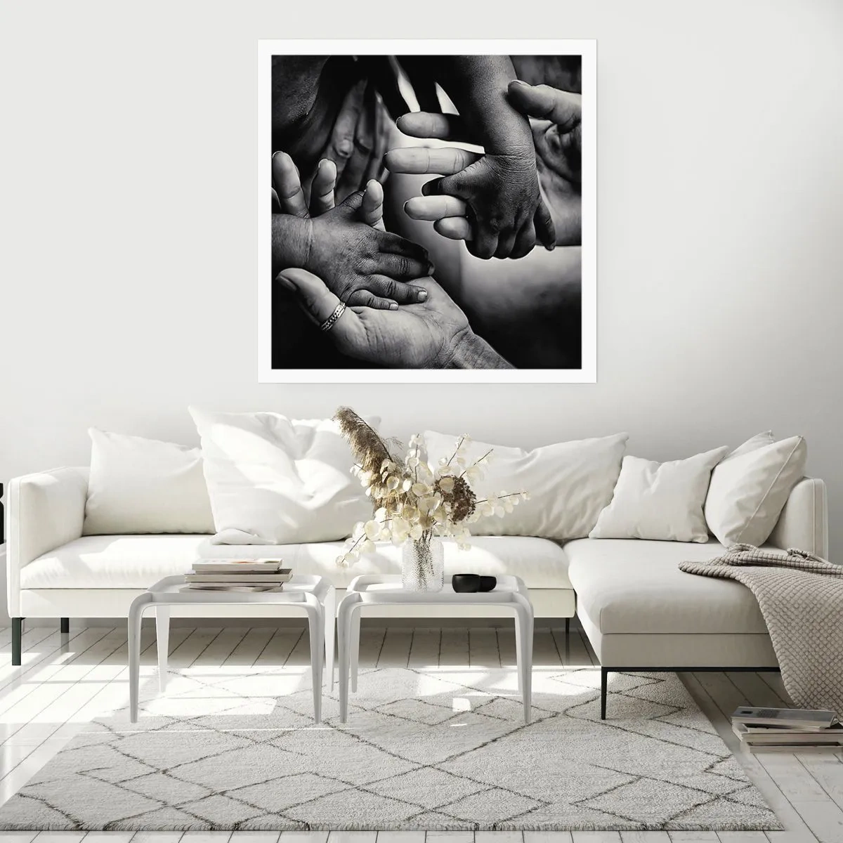 Plakat - Być człowiekiem - 50x50 cm