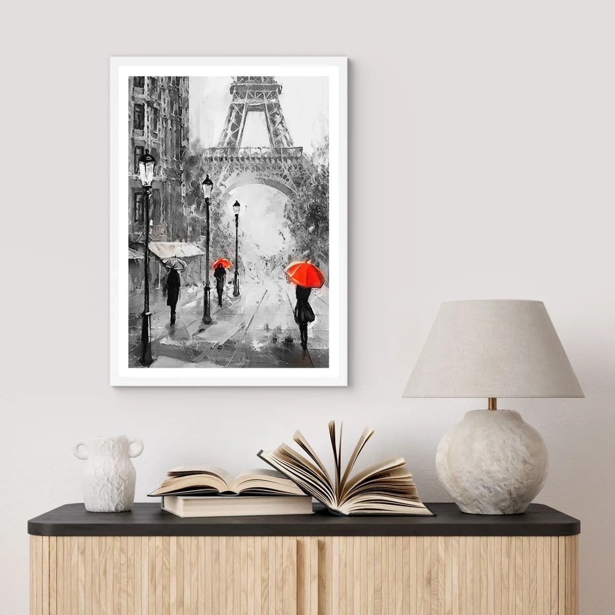 Plakat w białej ramie - Wszystkie drogi prowadzą do niej - 40x50 cm