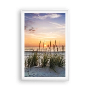 Plakat w białej ramie - Popatrz, pomyśl, poczuj - 61x91 cm