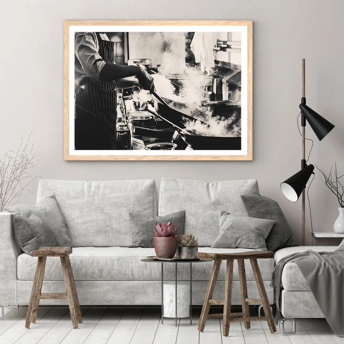 Plakat w ramie jasny dąb - Alchemia smaków - 40x30 cm