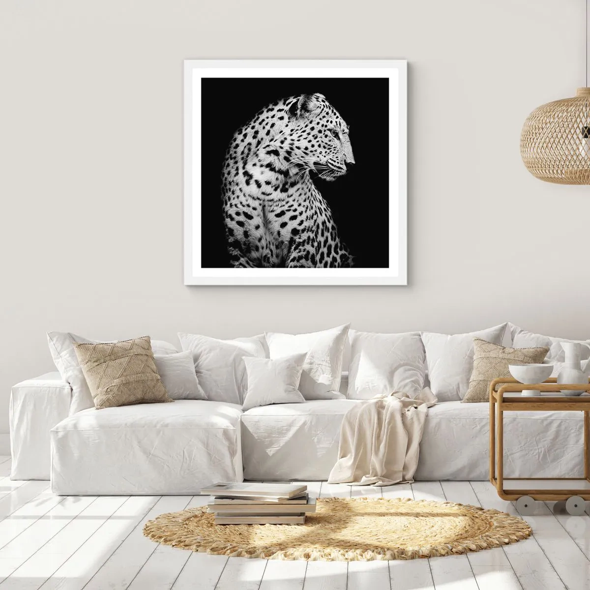 Plakat w białej ramie - Prawy profil doskonały! - 50x50 cm