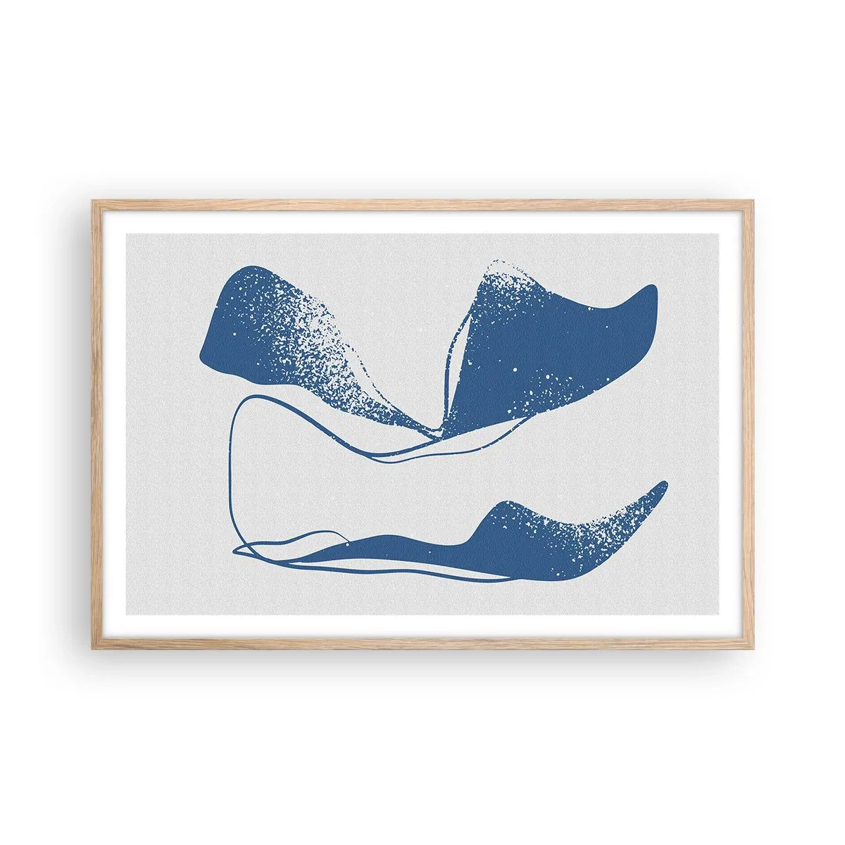 Plakat w ramie jasny dąb - Abstrakcja uskrzydlona - 91x61 cm