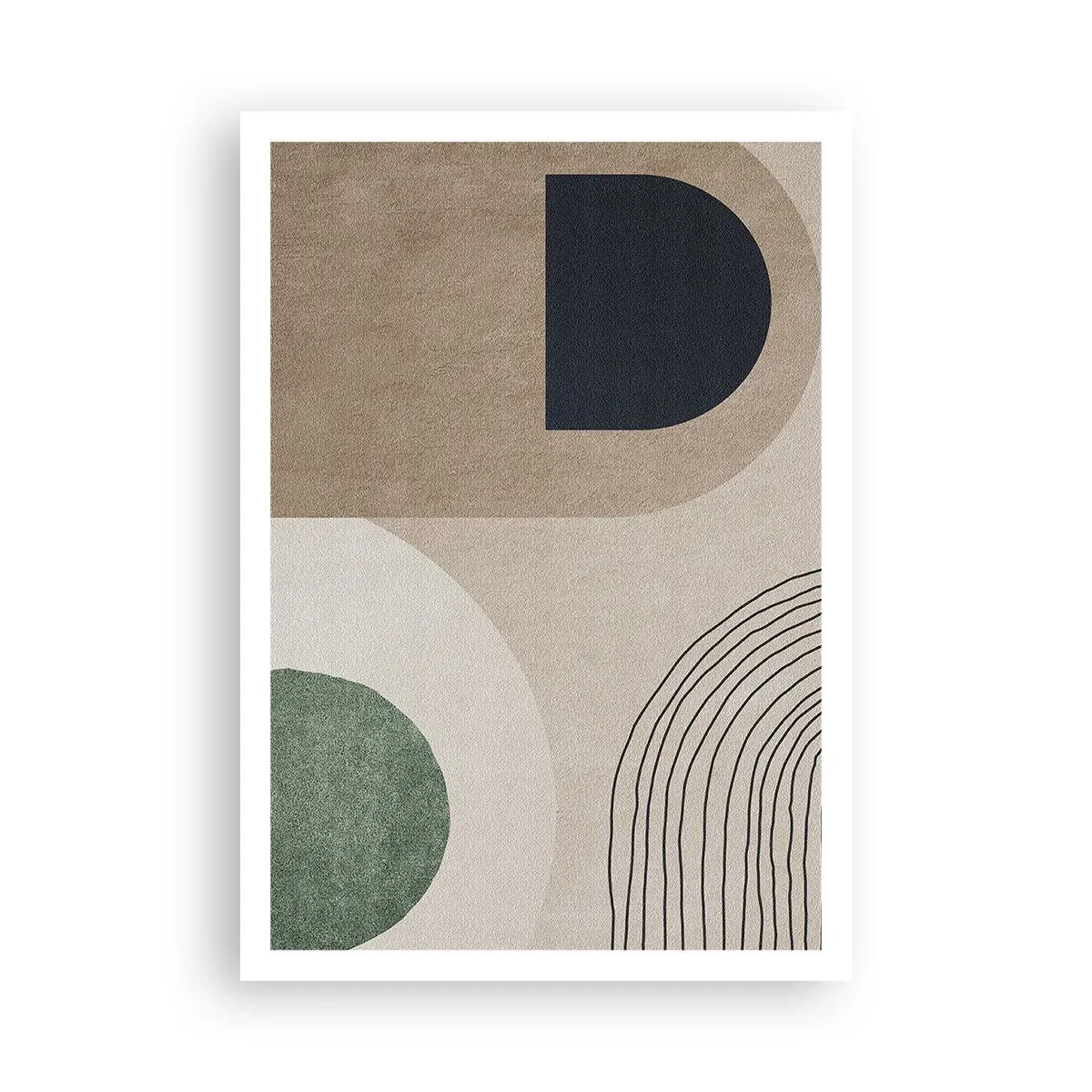 Plakat - Łagodność owalu - 70x100 cm