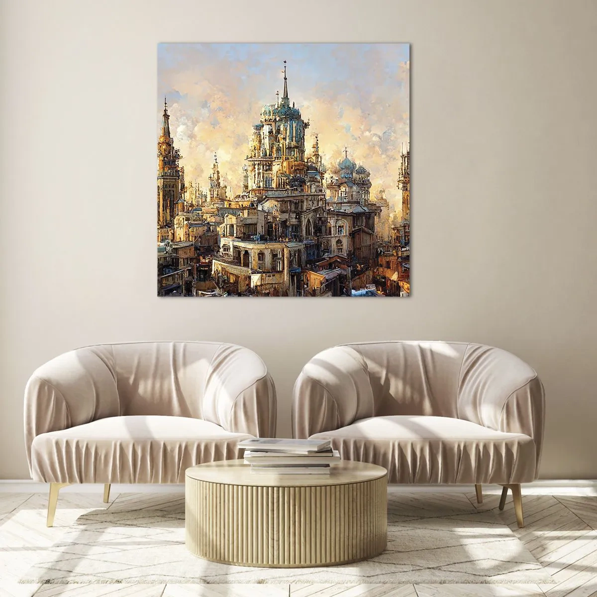 Obraz na szkle - Miasto miast - 60x60 cm