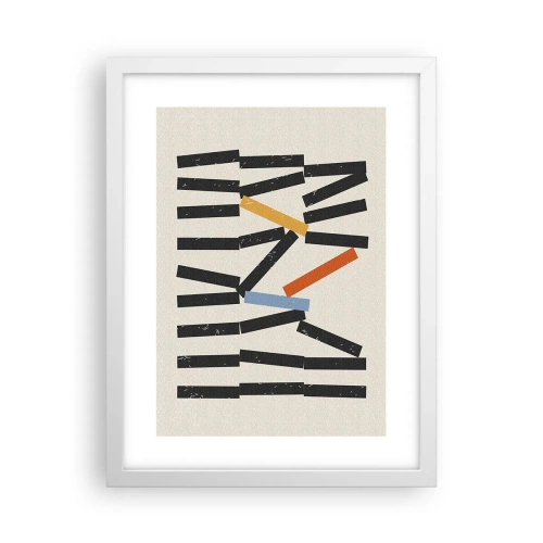 Plakat w białej ramie - Domino – kompozycja - 30x40 cm