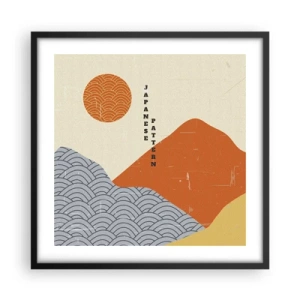 Plakat w czarnej ramie - W japońskim duchu - 50x50 cm