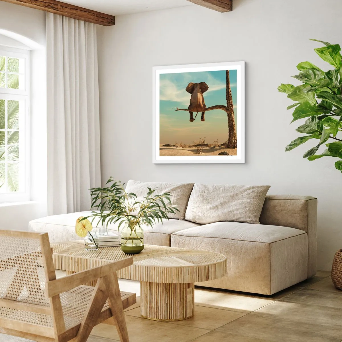 Plakat w białej ramie - Nowy punkt widzenia - 60x60 cm