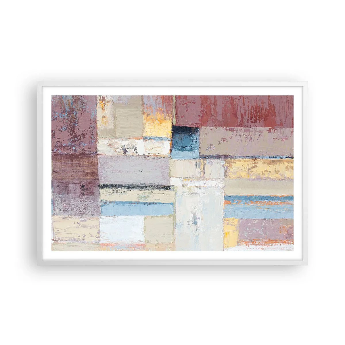 Plakat w białej ramie - Spokój geometrii - 91x61 cm