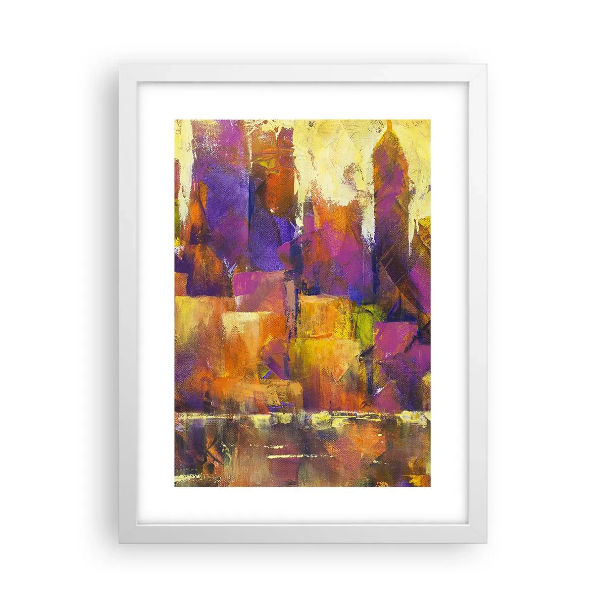 Plakat w białej ramie - Kompozycja metropolitalna - 30x40 cm