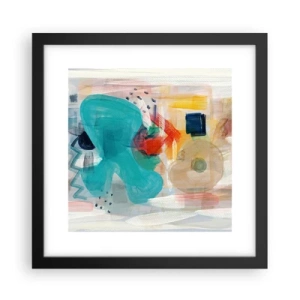 Plakat w czarnej ramie - Kolorowa gra - 30x30 cm