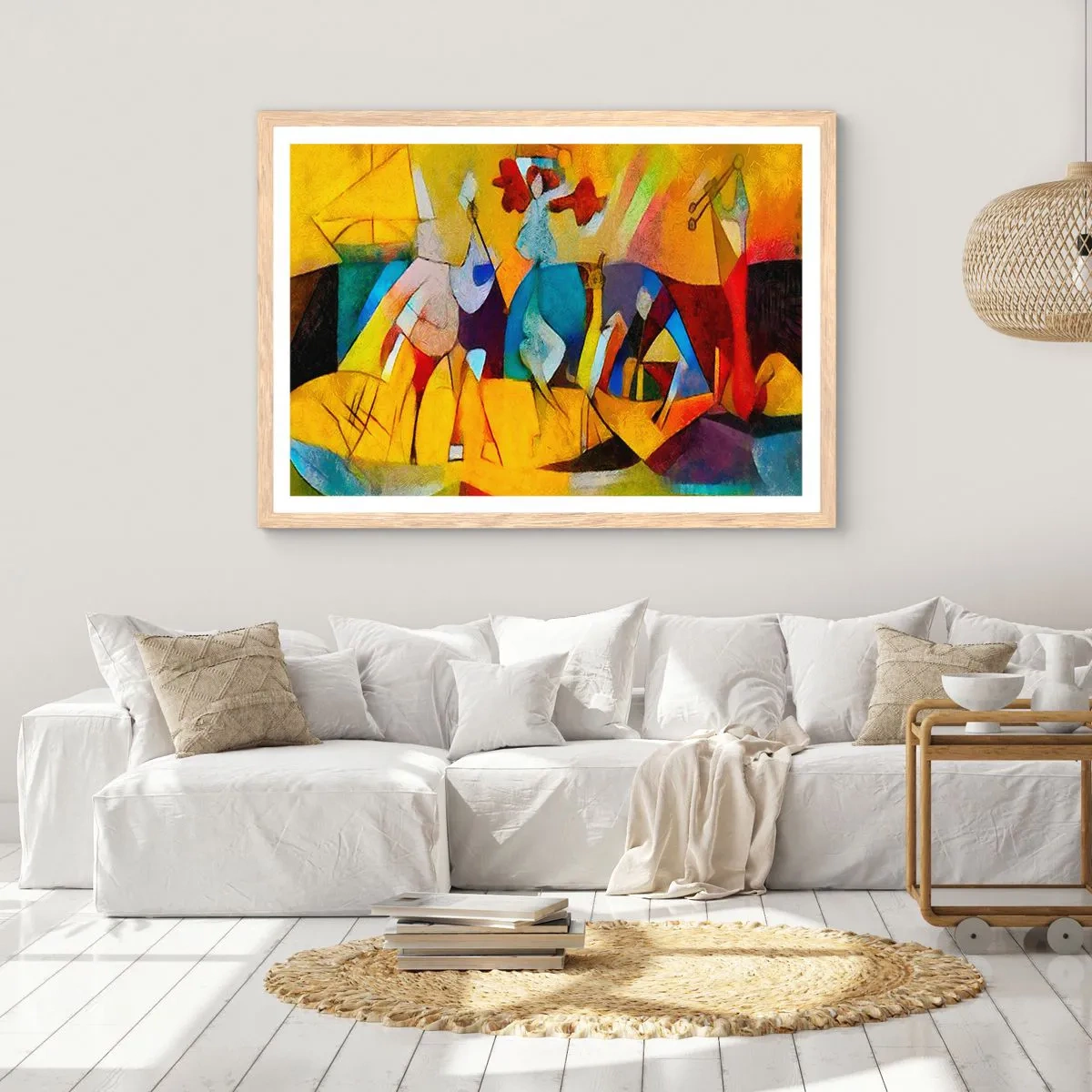 Plakat w ramie jasny dąb - Słońce - życie - radość - 50x40 cm