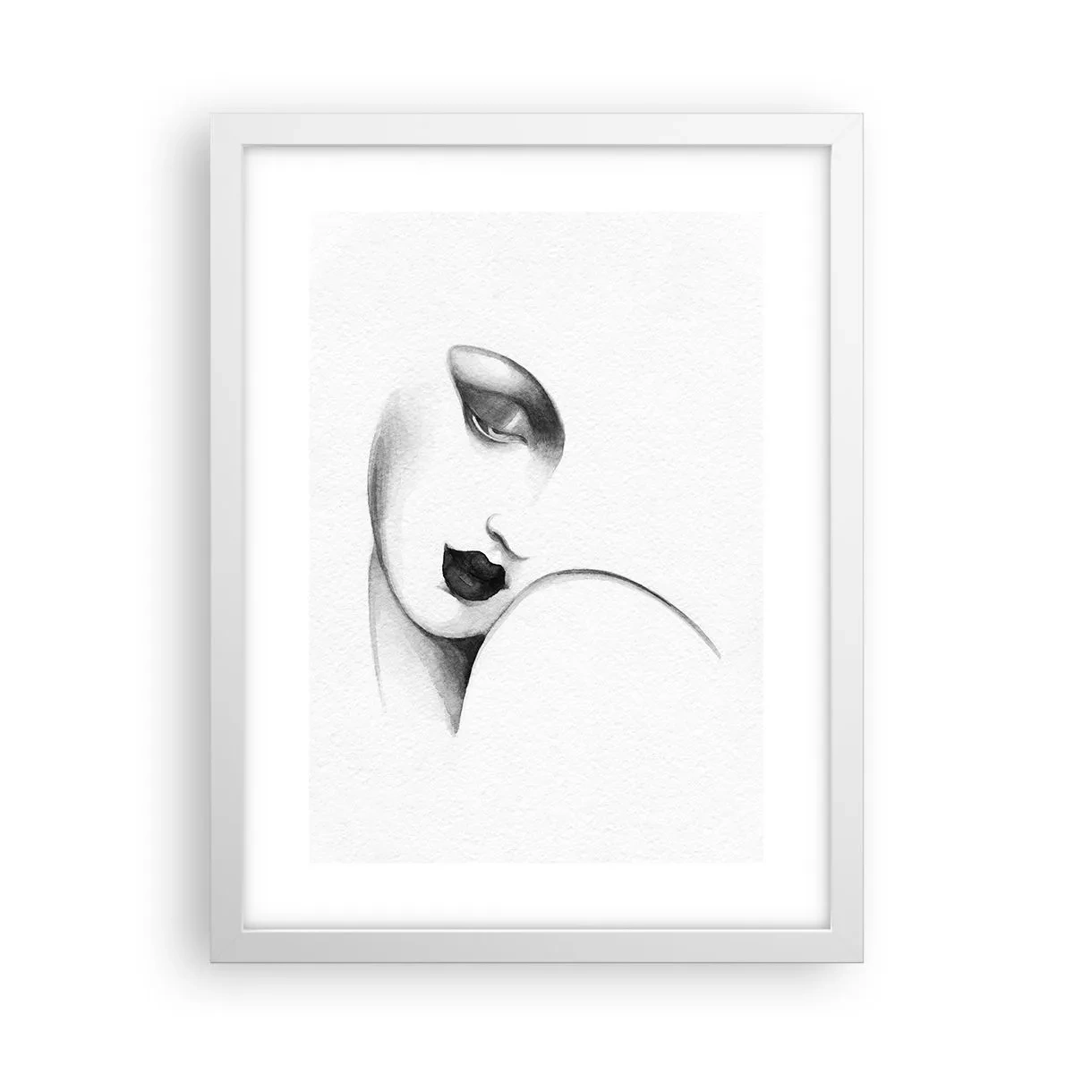 Plakat w białej ramie - W stylu Łempickiej - 30x40 cm