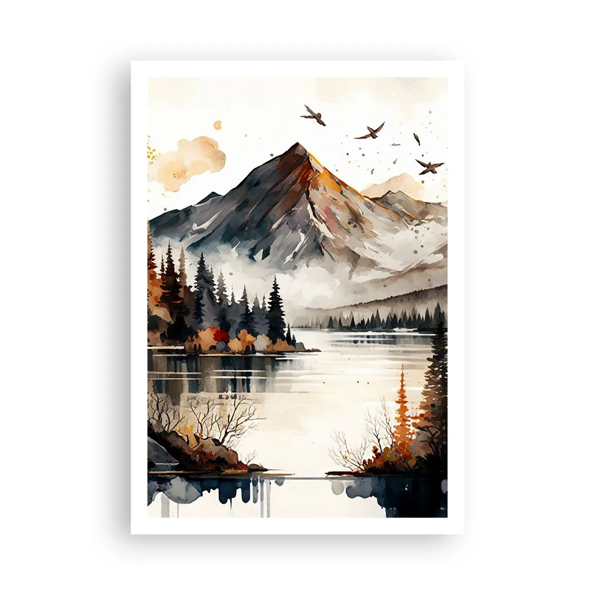 Plakat - Złota jesień w górach - 70x100 cm