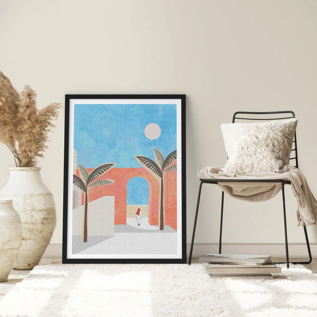 Plakat w czarnej ramie - Arabski dzień - 40x50 cm