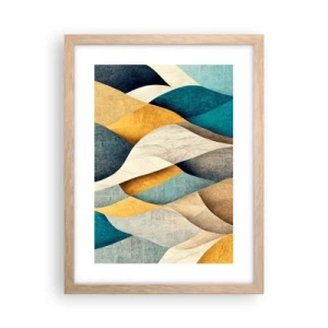 Plakat w ramie jasny dąb - Rytm i falowanie - 30x40 cm