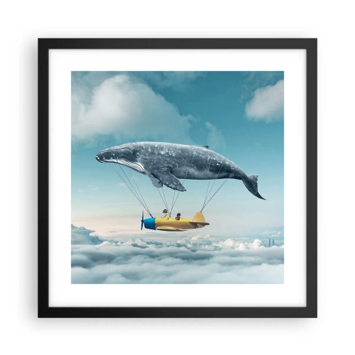 Plakat w czarnej ramie - Dlaczego nie? - 40x40 cm